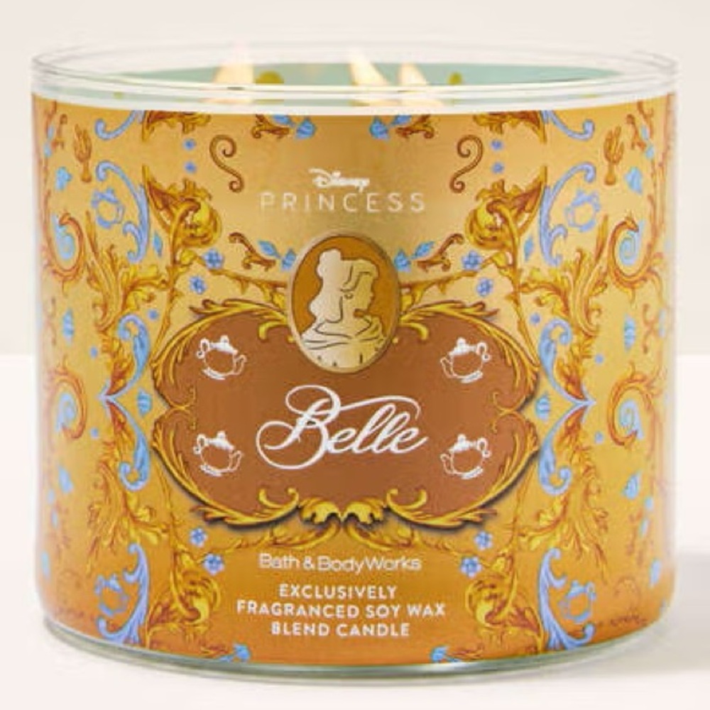 •Belle• Bath & Body Works Disney Princess Collection 3-Wick Soy Wax Blend Candle